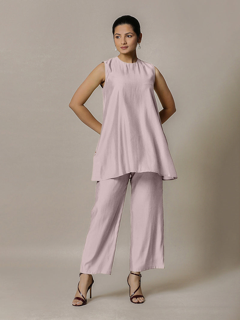 Sana x Rozaana | A Line Kurta in Lilac with Thread Work | Coords or Only Kurta-Binks
