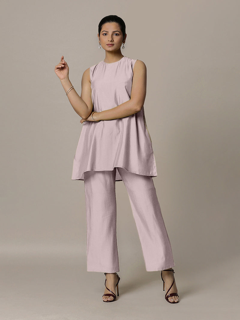 Sana x Rozaana | A Line Kurta in Lilac with Thread Work | Coords or Only Kurta-Binks