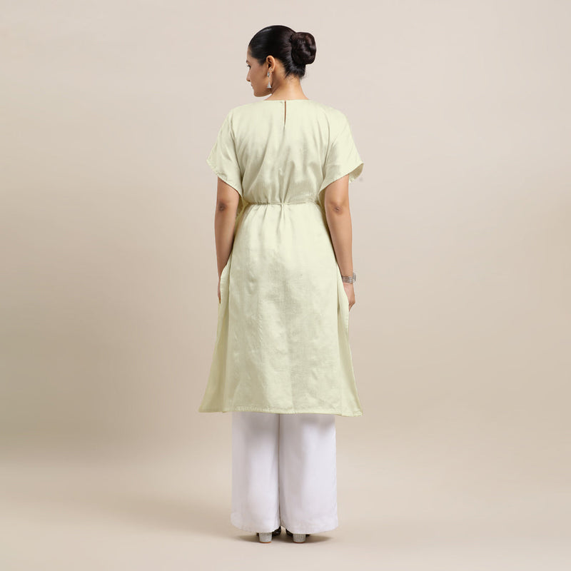 Siya x Rozaana | Kaftan Kurta in Ivory with Thread Work | Coords or Only Kurta-Binks