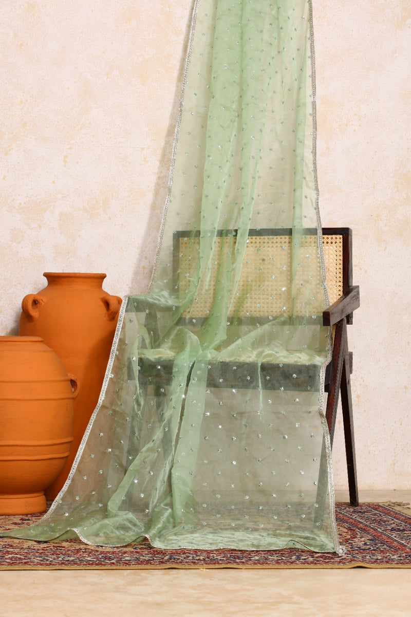 Kimaya x Tyohaar | Red Silver Stripe Cotton FlareFit™ Lehenga Set with Dupatta-Binks