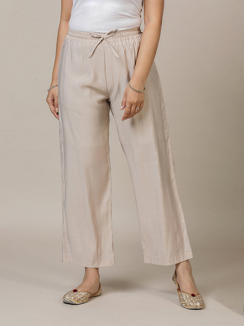 Fiza x Rozaana | Straight Pant in Oyster Grey-Binks