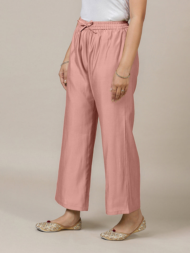 Fiza x Rozaana | Straight Pant in Sea Pink-Binks