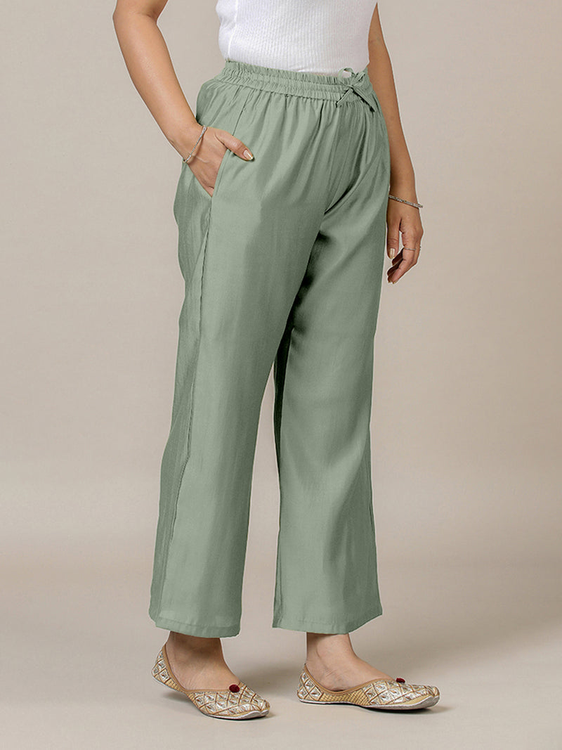 Fiza x Rozaana | Straight Pant in Mint Green-Binks