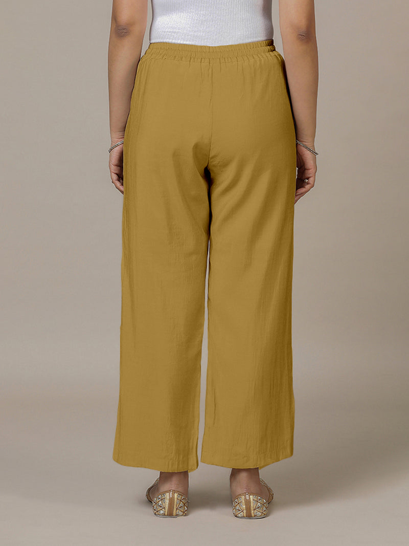 Fiza x Rozaana | Straight Pant in Dijon Mustard-Binks