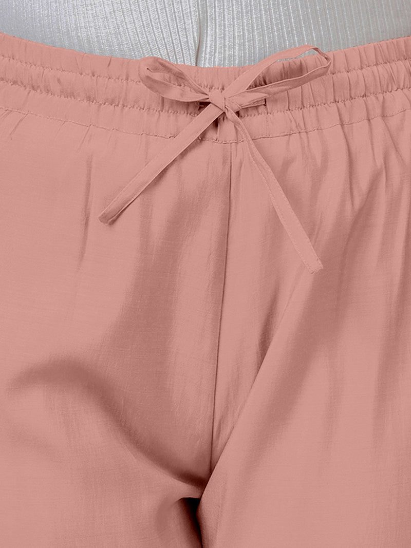 Fiza x Rozaana | Straight Pant in Sea Pink-Binks
