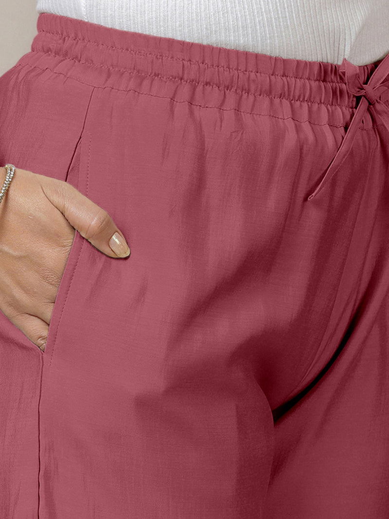 Fiza x Rozaana | Straight Pant in Rose Pink-Binks