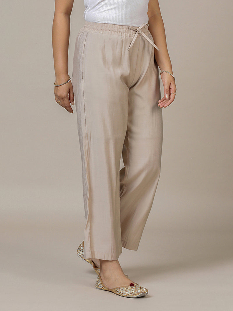 Fiza x Rozaana | Straight Pant in Oyster Grey-Binks