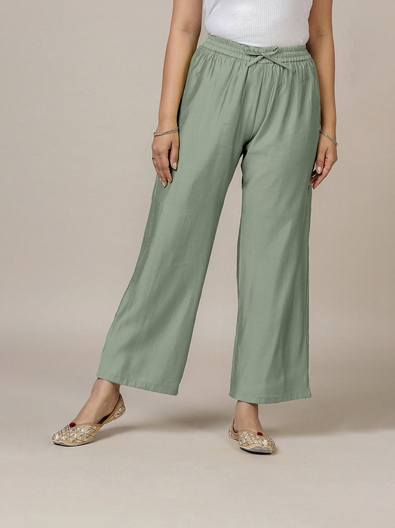 Fiza x Rozaana | Straight Pant in Mint Green-Binks