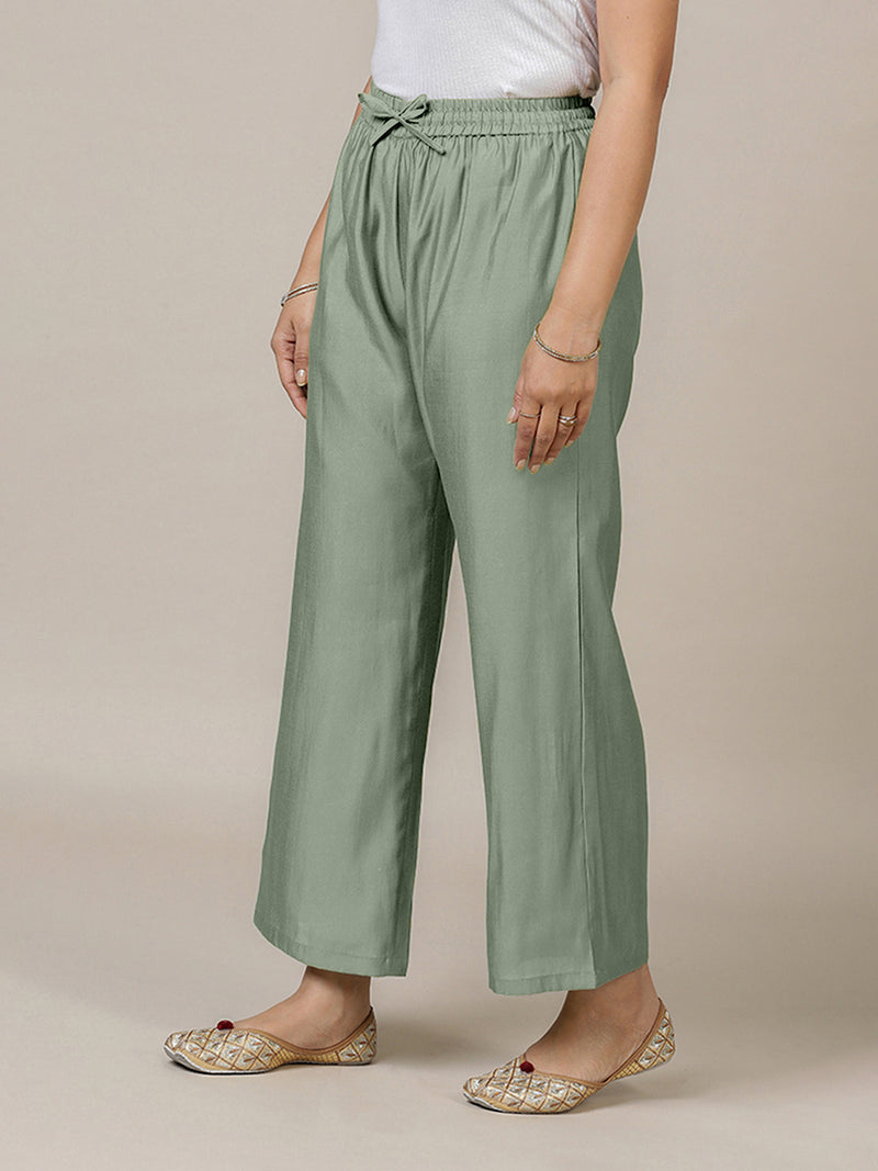 Fiza x Rozaana | Straight Pant in Mint Green-Binks