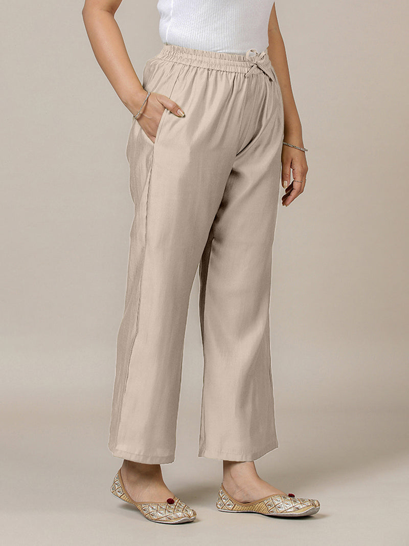 Fiza x Rozaana | Straight Pant in Oyster Grey-Binks