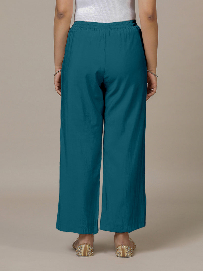 Fiza x Rozaana | Straight Pant in Crystal Teal-Binks