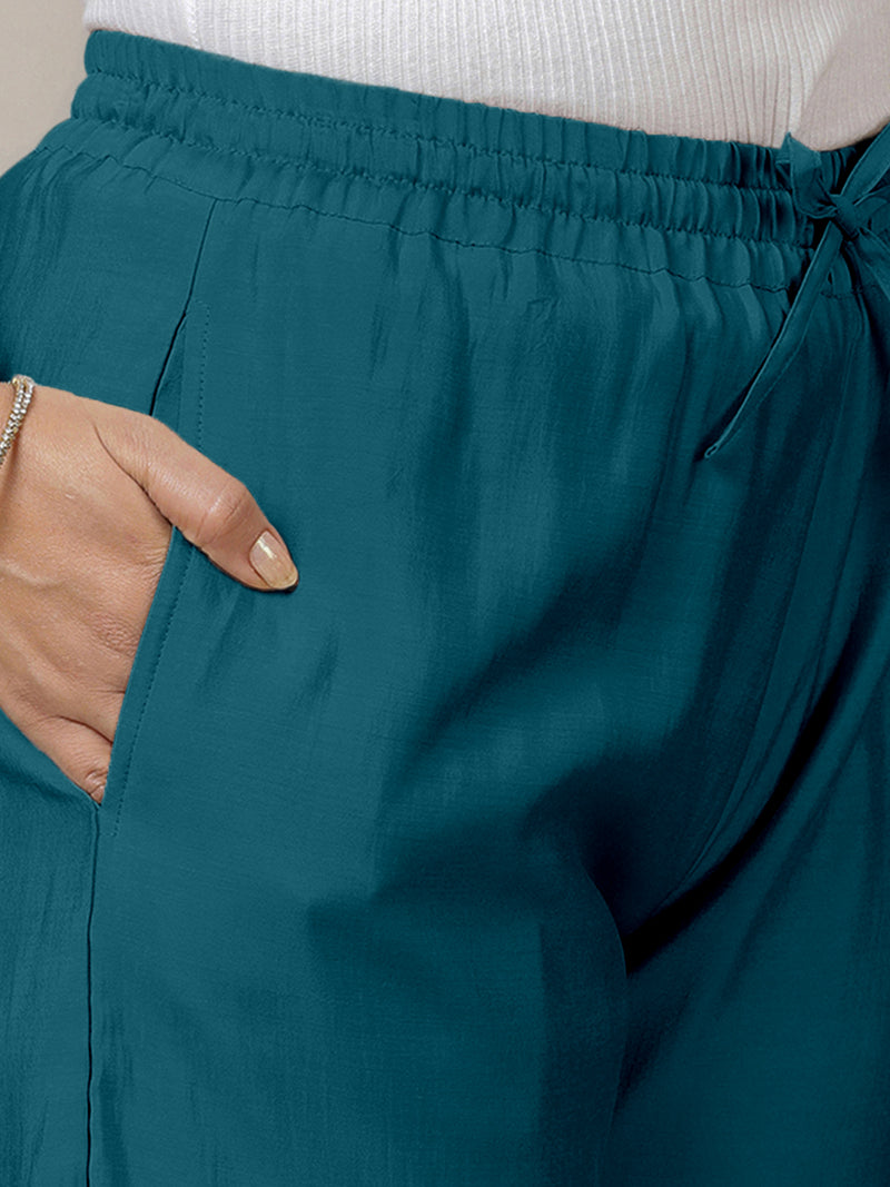 Fiza x Rozaana | Straight Pant in Crystal Teal-Binks