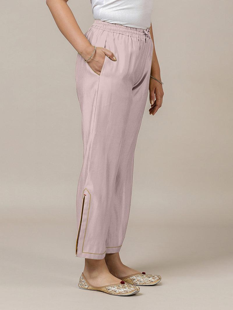 Saba x Rozaana | Lilac Cotton Silk Pants-Binks