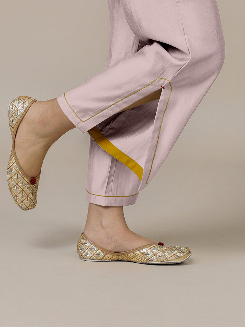 Saba x Rozaana | Lilac Cotton Silk Pants-Binks