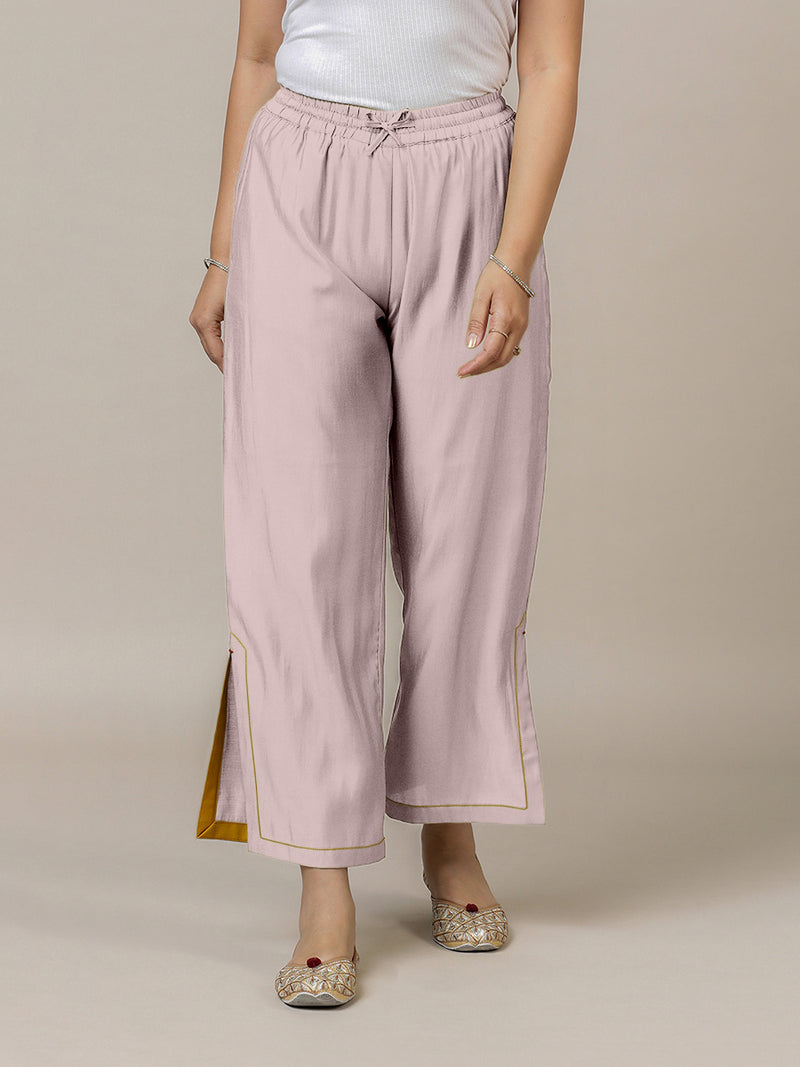Saba x Rozaana | Lilac Cotton Silk Pants-Binks