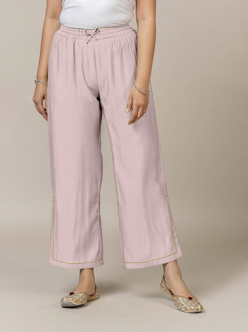 Saba x Rozaana | Lilac Cotton Silk Pants-Binks