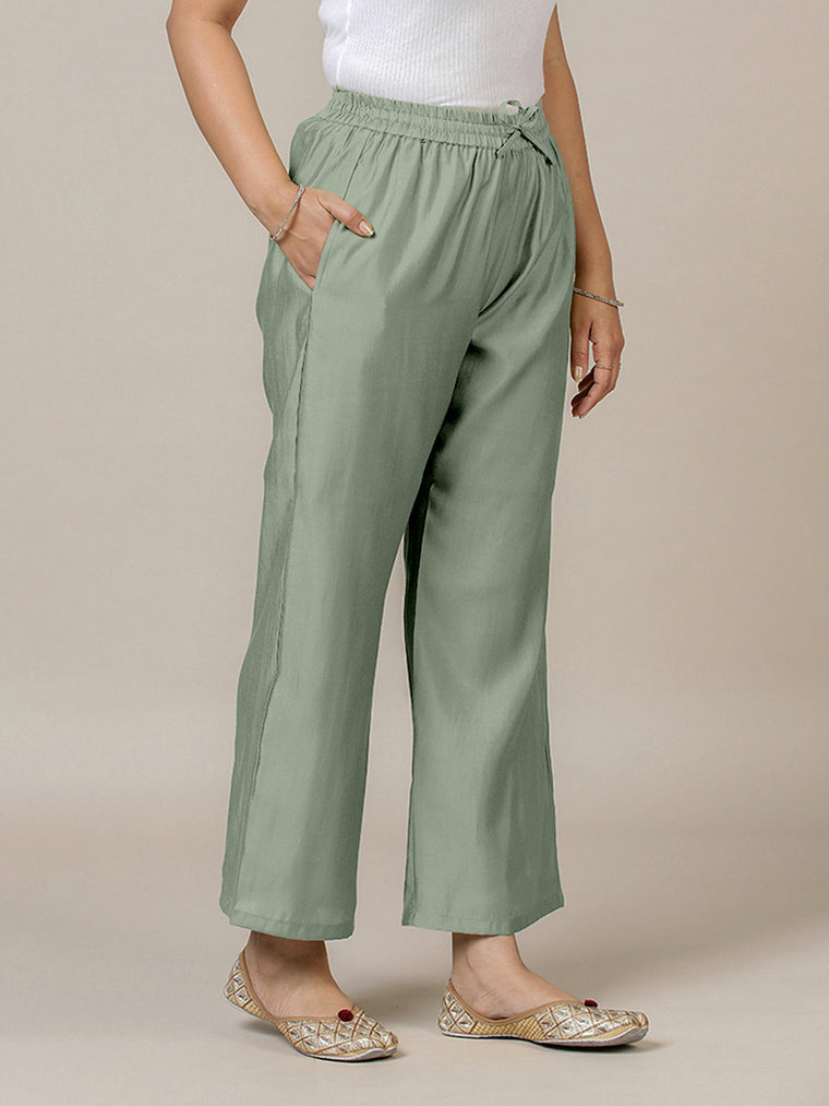 Fiza x Rozaana Pant/Trousers, in Green, made for daily & work.