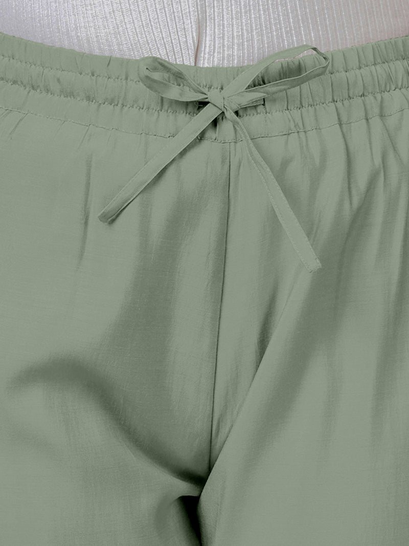 Fiza x Rozaana | Straight Pant in Mint Green-Binks