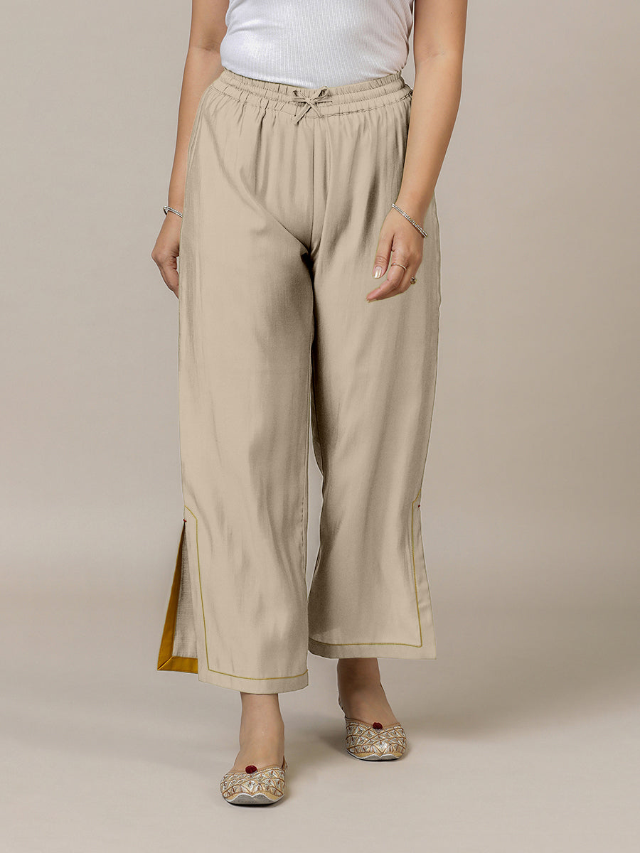 Saba x Rozaana Pant/Trousers, in Grey 100% Cotton, made for daily & work.