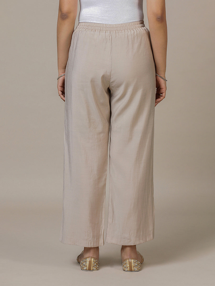 Fiza x Rozaana Pant/Trousers, in Grey, made for daily & work (view 2).