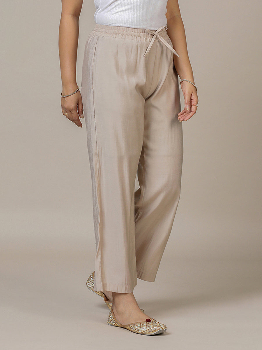 Fiza x Rozaana Pant/Trousers, in Grey, made for daily & work (view 5).
