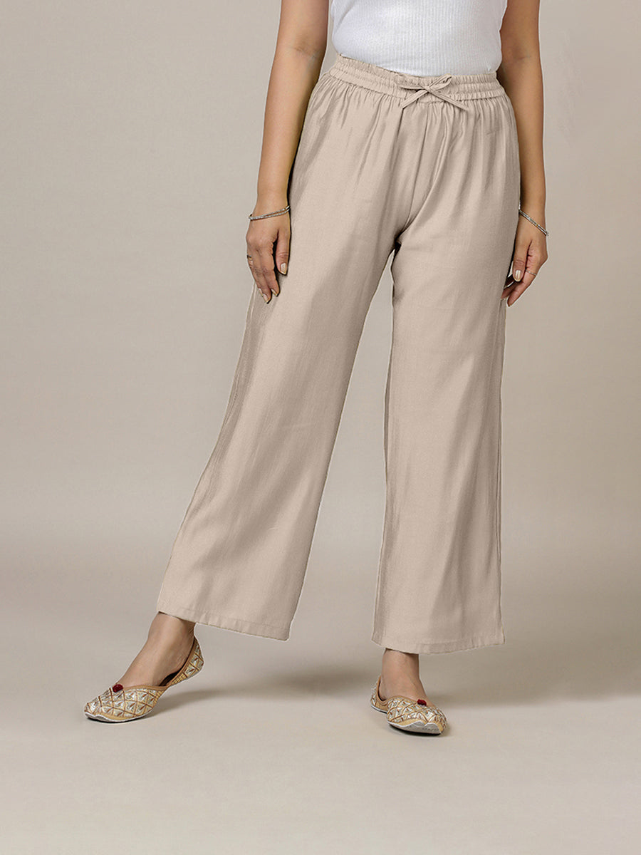Fiza x Rozaana Pant/Trousers, in Grey, made for daily & work (view 6).