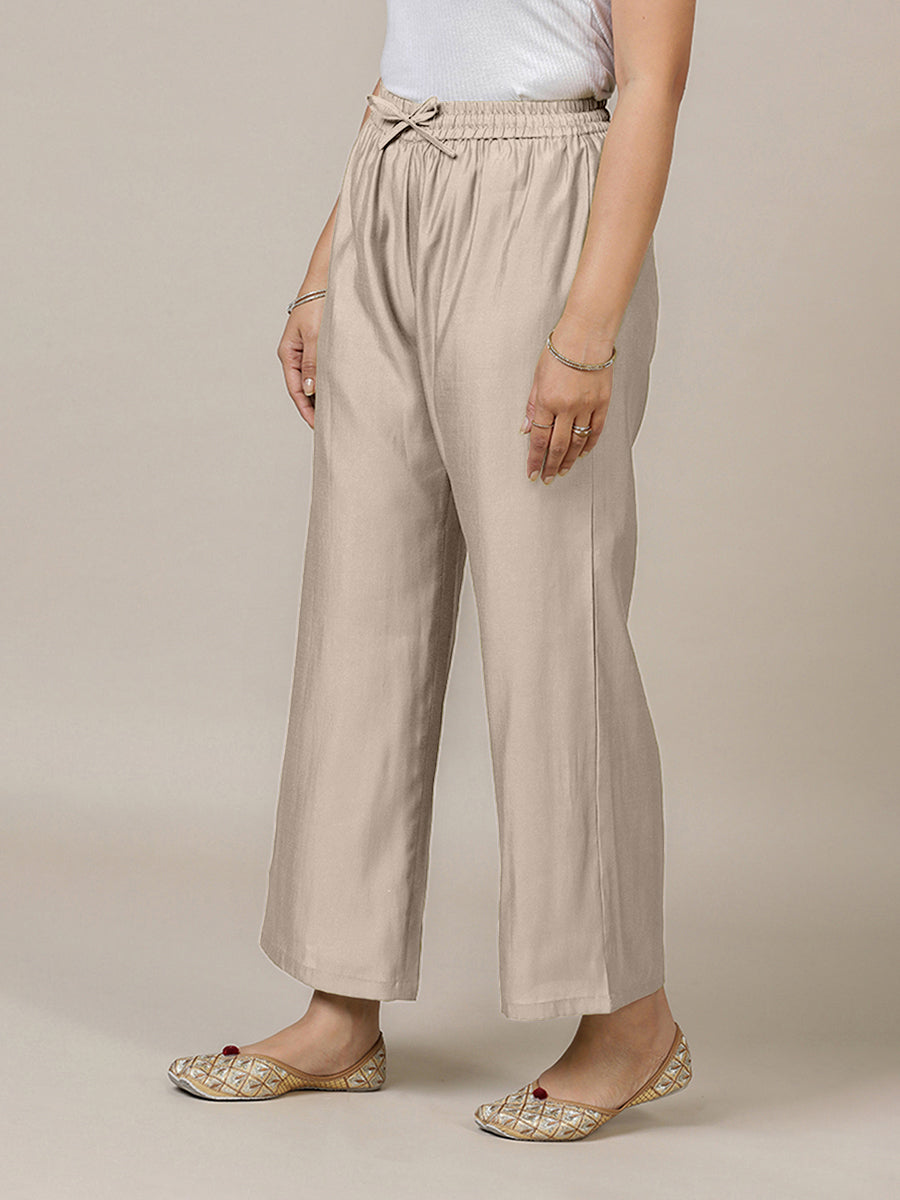 Fiza x Rozaana Pant/Trousers, in Grey, made for daily & work (view 7).