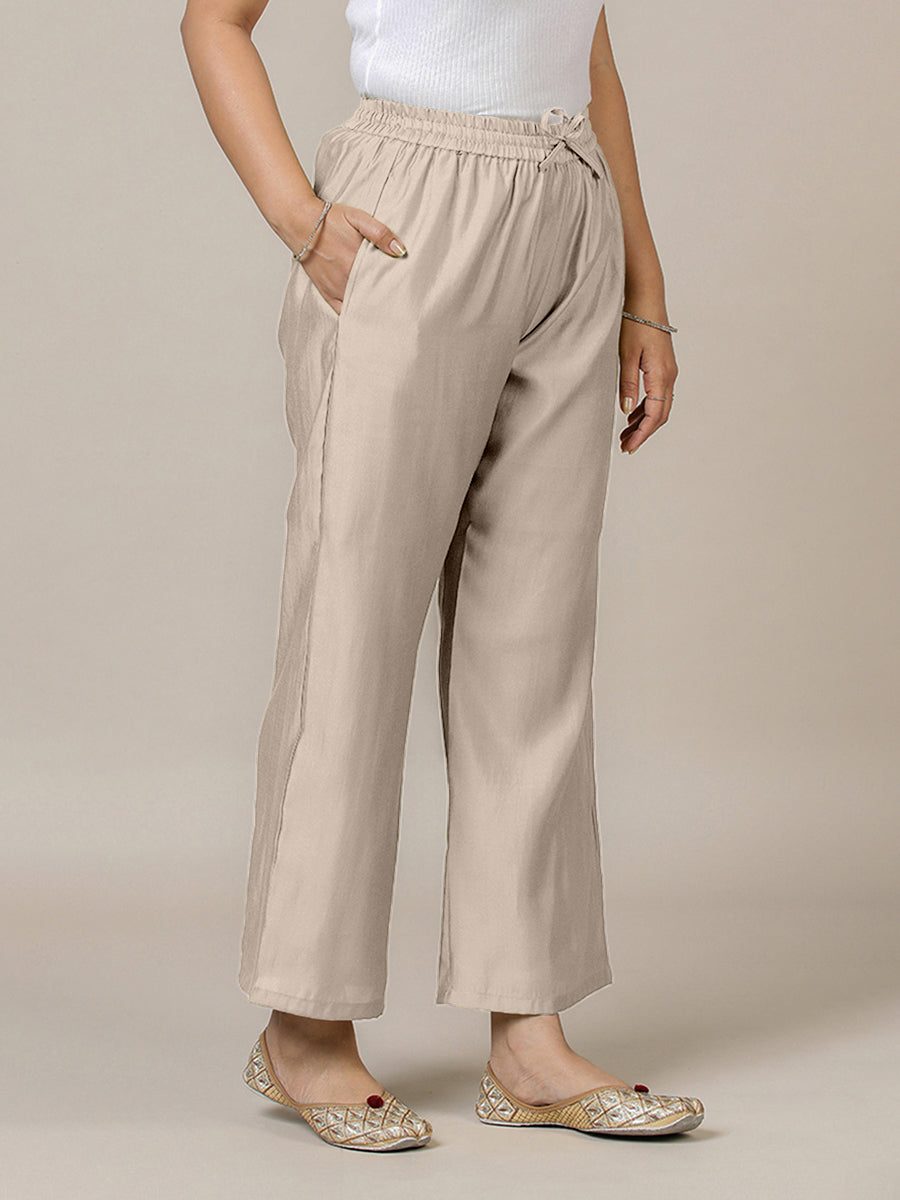 Fiza x Rozaana Pant/Trousers, in Grey, made for daily & work (view 8).