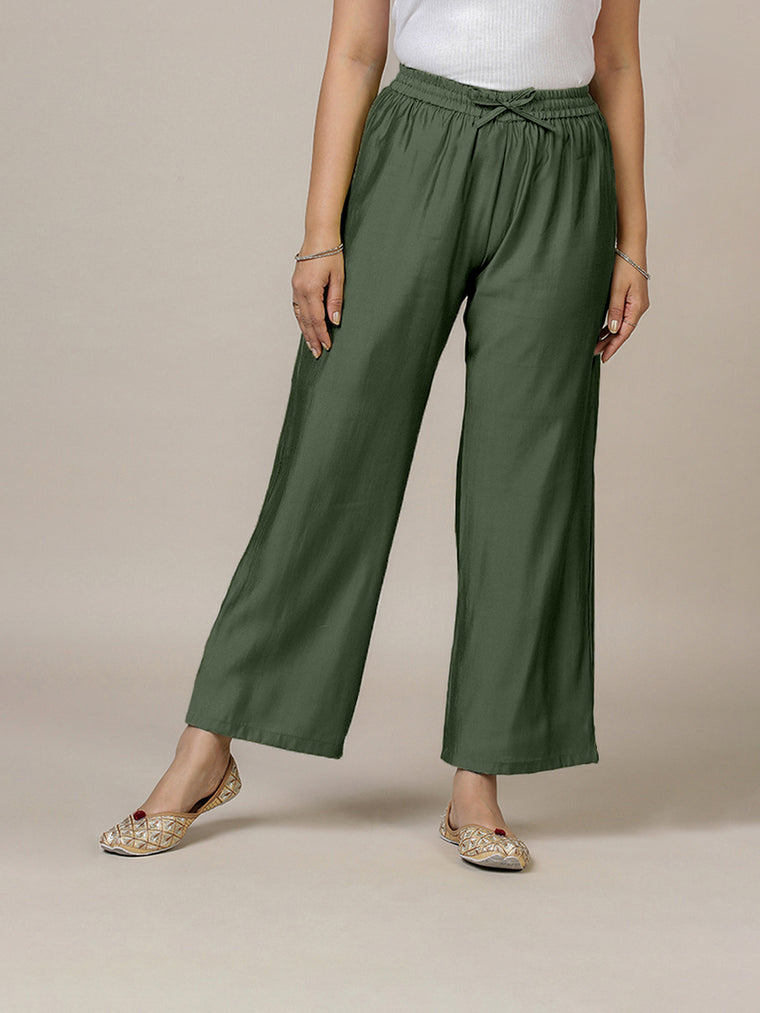 Fiza x Rozaana Pant/Trousers, in Green, made for daily & work.