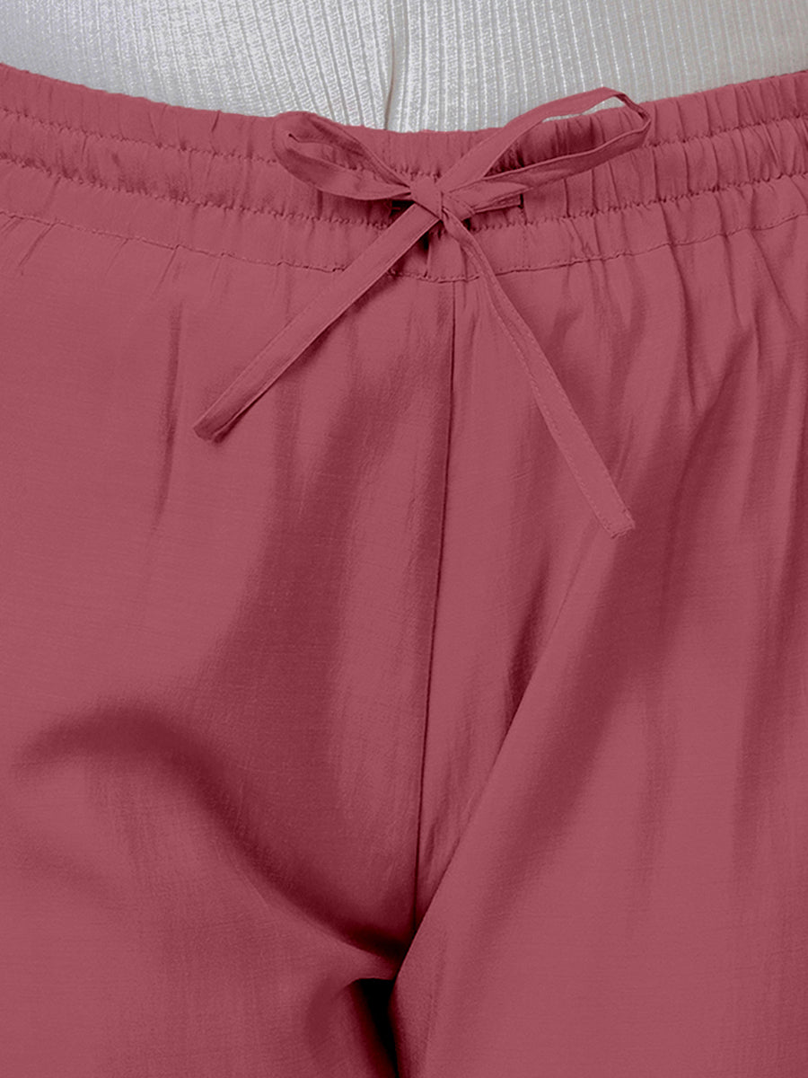 Fiza x Rozaana Pant/Trousers, in Pink, made for daily & work (view 5).