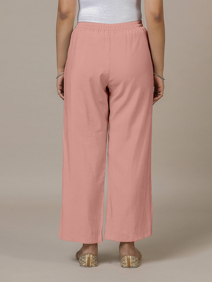 Fiza x Rozaana Pant/Trousers, in Pink, made for daily & work (view 2).