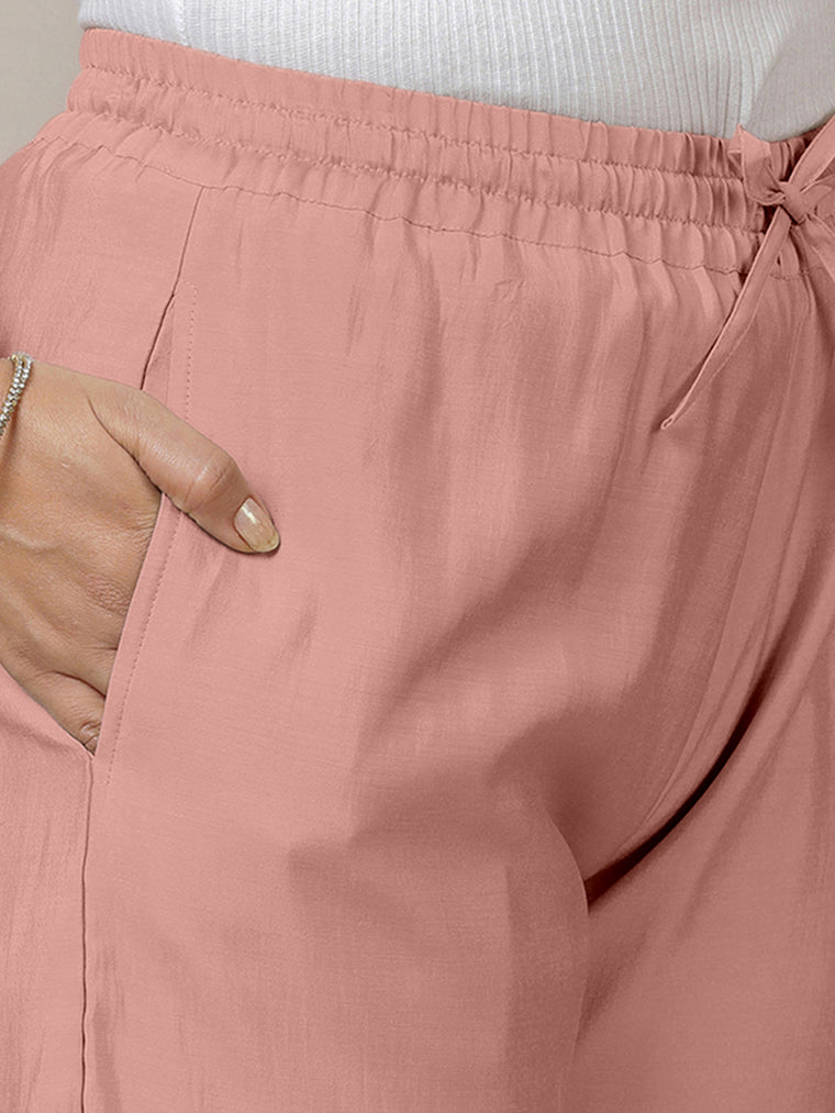 Fiza x Rozaana Pant/Trousers, in Pink, made for daily & work (view 3).