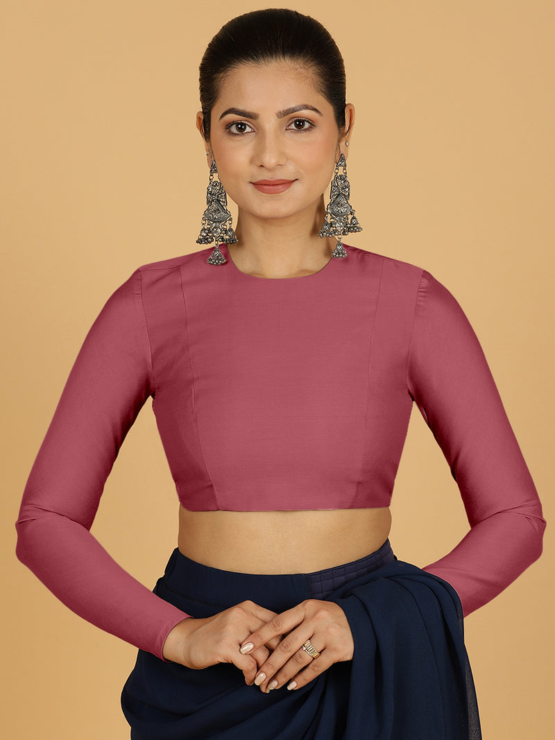 Jaya x Rozaana | Saree Blouse in Rose Pink-Binks