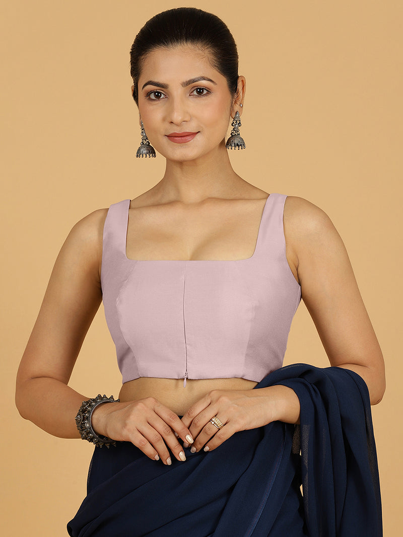 Kasturi x Rozaana | Sleeveless Saree Blouse in Lilac-Binks