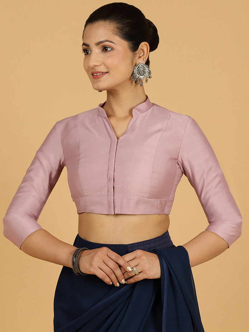 Maya x Rozaana | Three Quarter Sleeves Saree Blouse in Lilac-Binks
