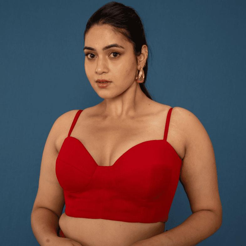 Nargis x Rozaana | Corset-Style Blouse with FlexiFit™ Elastic Back-Binks