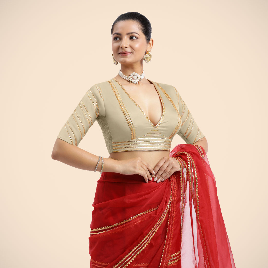 Navya Silhouette - Back Open Blouses For Women