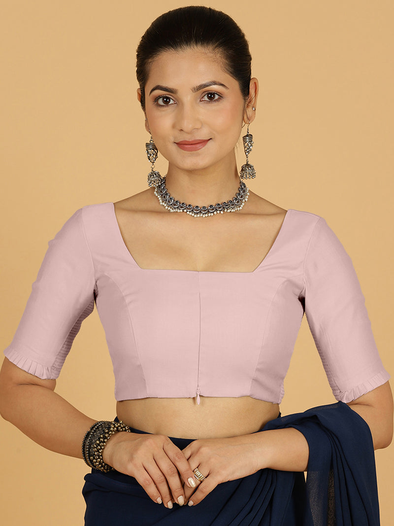 Nihira x Rozaana | Elbow Sleeves Saree Blouse in Lilac-Binks