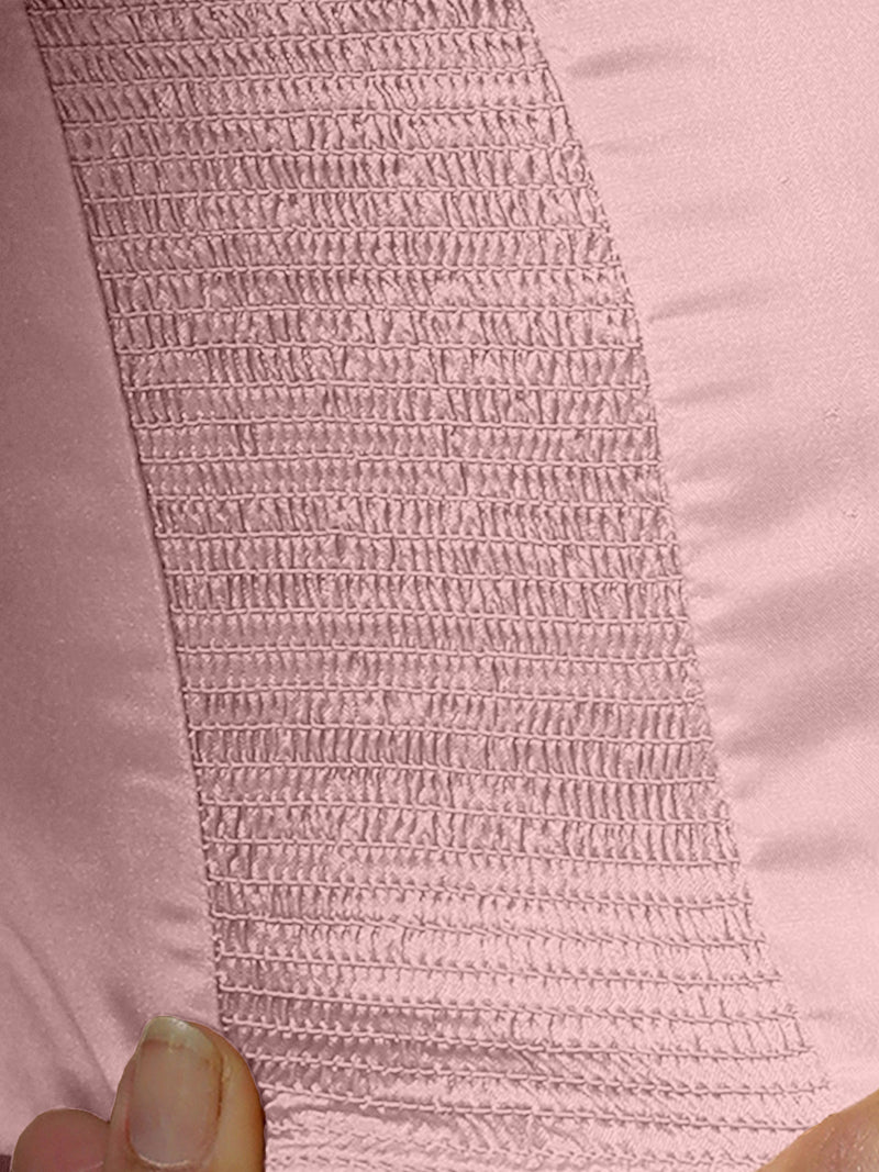 Raisa x Rozaana | Sleeveless Baby Pink FlexiFit™ Saree Blouse with Curved V-Neck-Binks