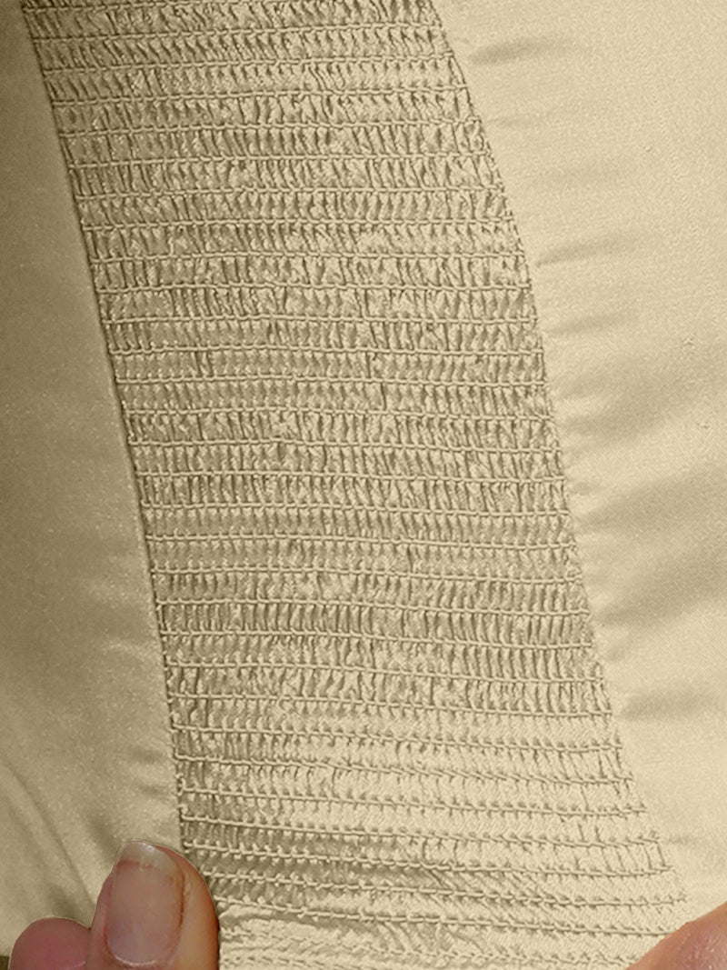 Raisa x Rozaana | Cream Sleeveless FlexiFit™ Saree Blouse with Simple V Neckline and Back Cut-out with Tie-Up-Binks