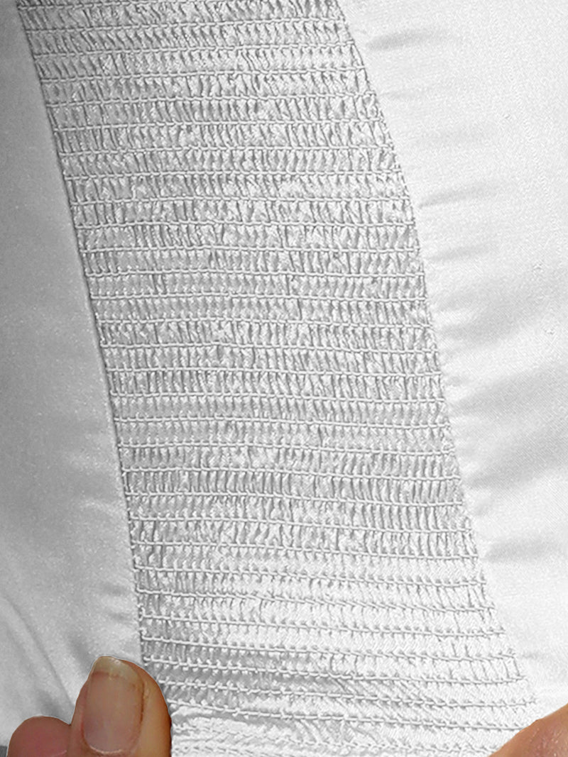 Raisa x Rozaana | Pearl White Sleeveless FlexiFit™ Saree Blouse with Simple V Neckline and Back Cut-out with Tie-Up-Binks