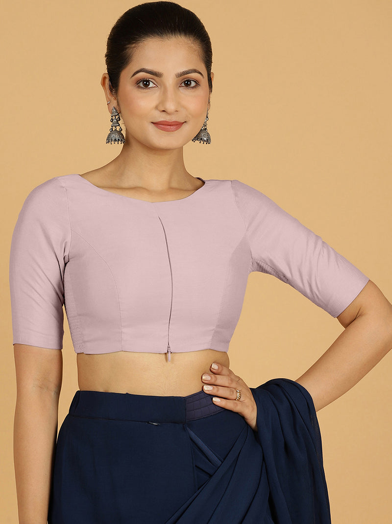 Sushma x Rozaana | Regular Sleeves Saree Blouse in Lilac-Binks
