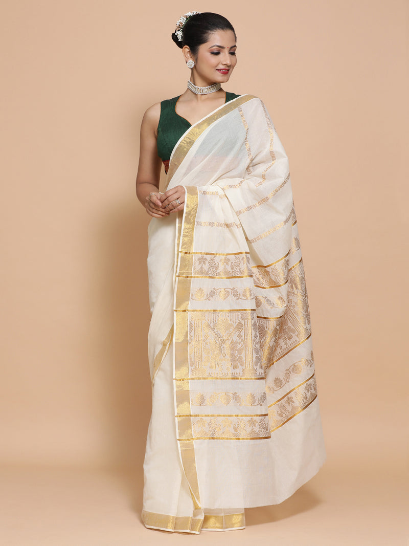 Varsha x Tyohaar | Pure Mangalgiri 100% Cotton Sleeveless Saree Blouse with Designer Back Cutout-Binks