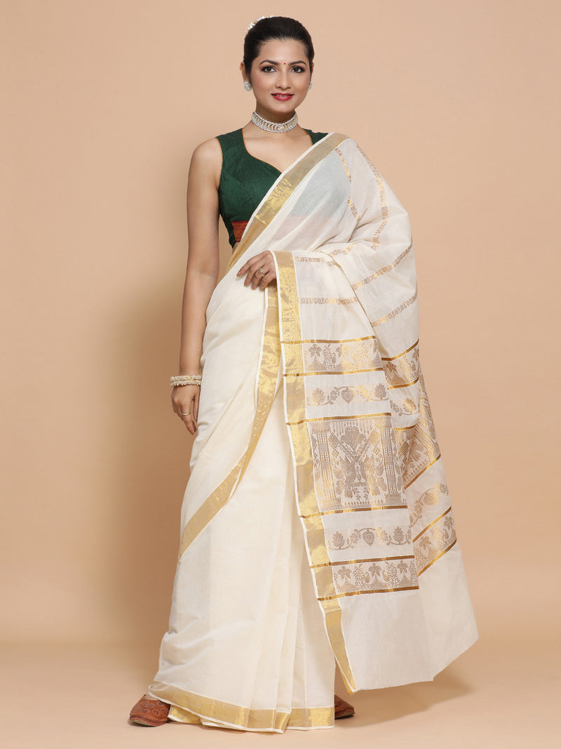 Varsha x Tyohaar | Pure Mangalgiri 100% Cotton Sleeveless Saree Blouse with Designer Back Cutout-Binks