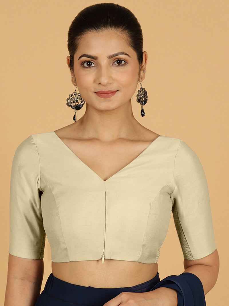 Vedika x Rozaana | Saree Blouse in Ivory-Binks