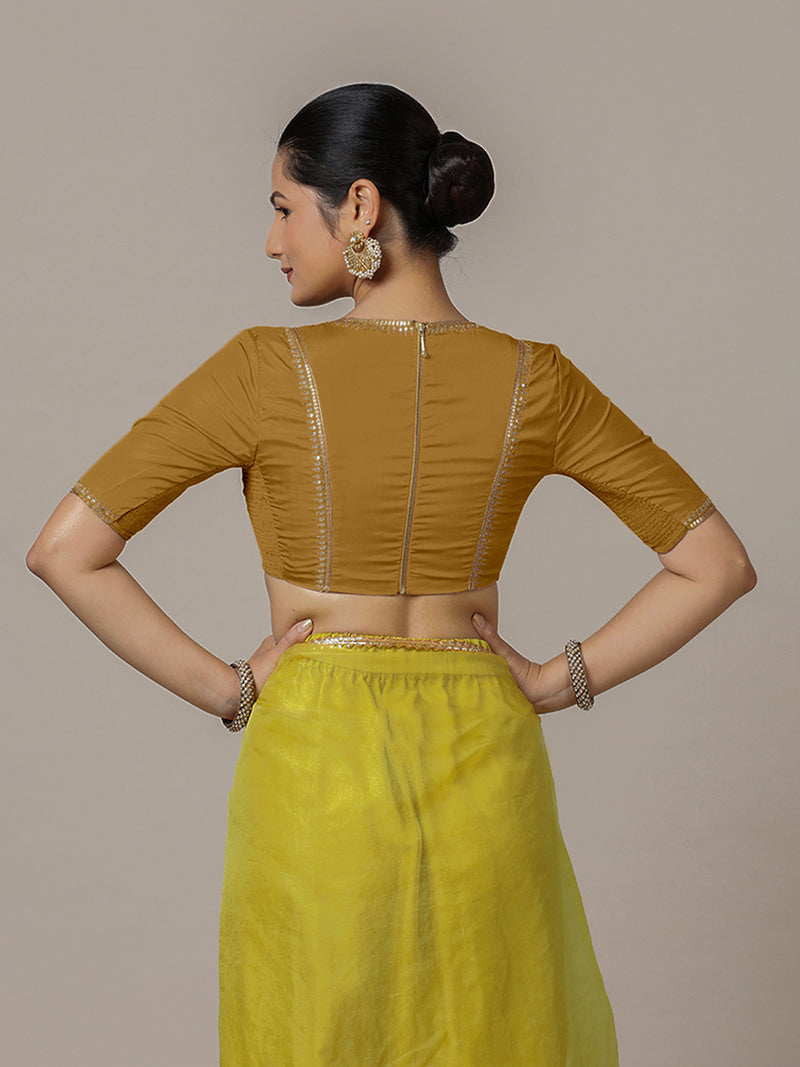 Zohra x Luxe | Bronze Gold Saree Blouse w/ FlexiFit™ Side Seam-Binks