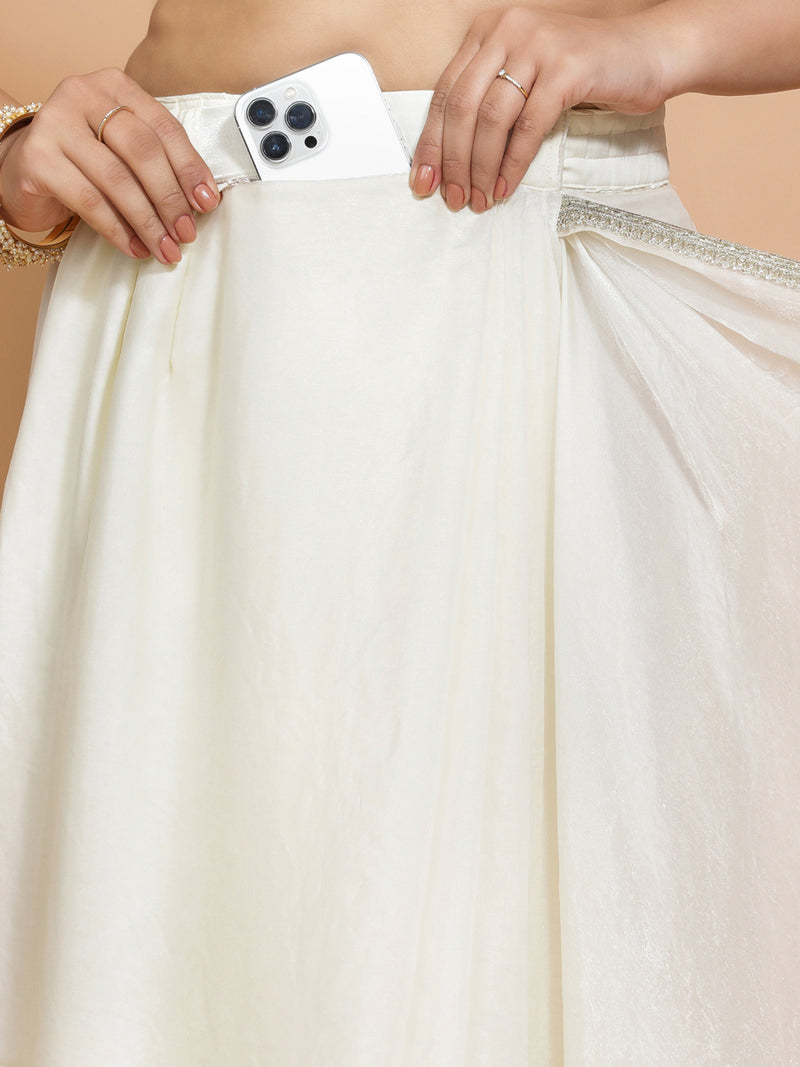 Diana x Tyohaar | Opal Mist Tissue Ready-to-Wear One Minute Saree-Binks