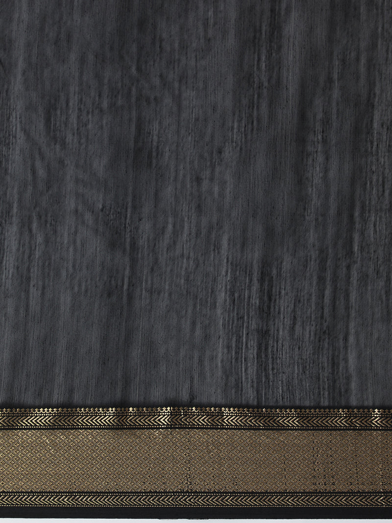 Maheshwari Cotton Silk Deep Red Saree With Woven Lotus Butta-Binks