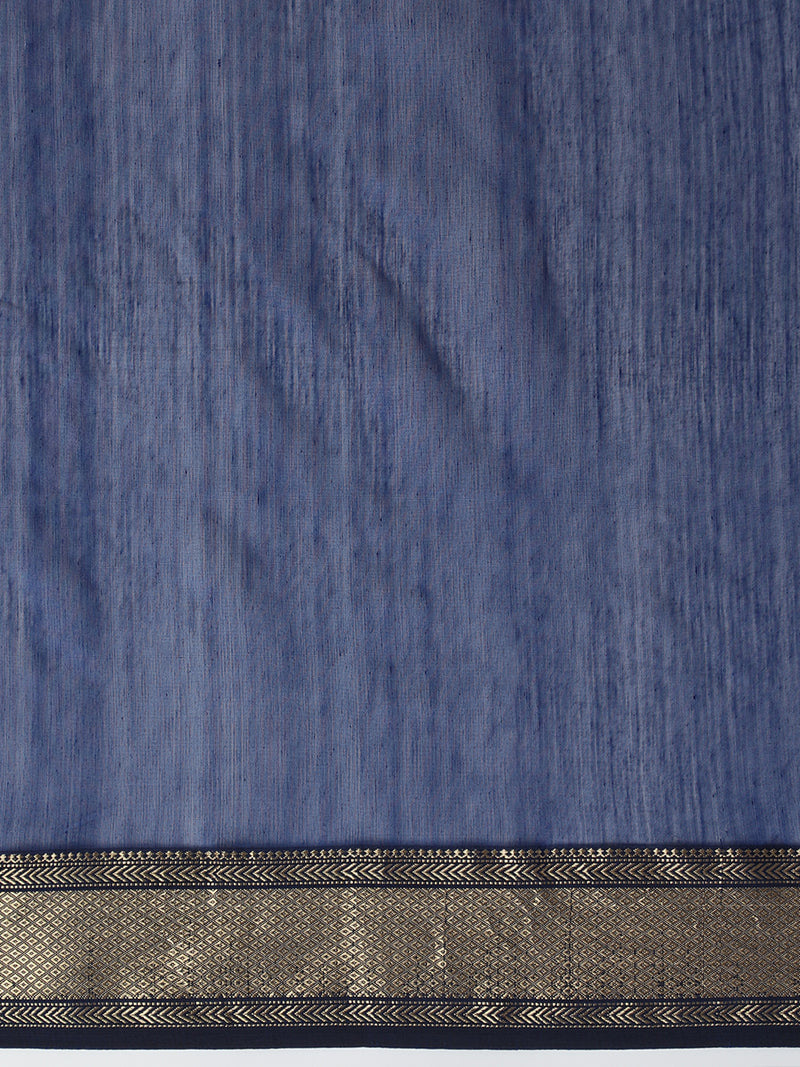 Maheshwari Cotton Silk Light Purple Saree With Woven Lotus Butta-Binks