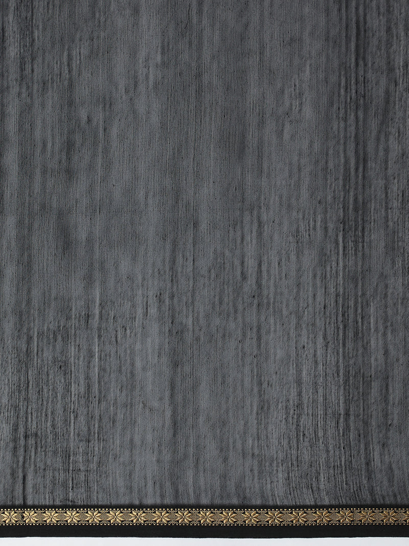 Maheshwari Cotton Silk Dark Mustard Saree With Chameli phool Butta-Binks